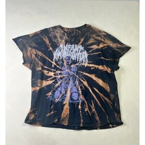 Infant Annihilator Band T-Shirt Bleach Tie Dye Custom Cut Sleeve Death Metal XL
